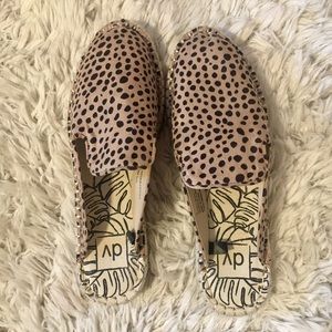 Leopard print slip on espadrilles